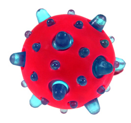 Piłka różowo-niebieska SENSORYCZNA DLA DZIECI piłeczka rehabilitacyjna gniotek ŚWIECĄCA
